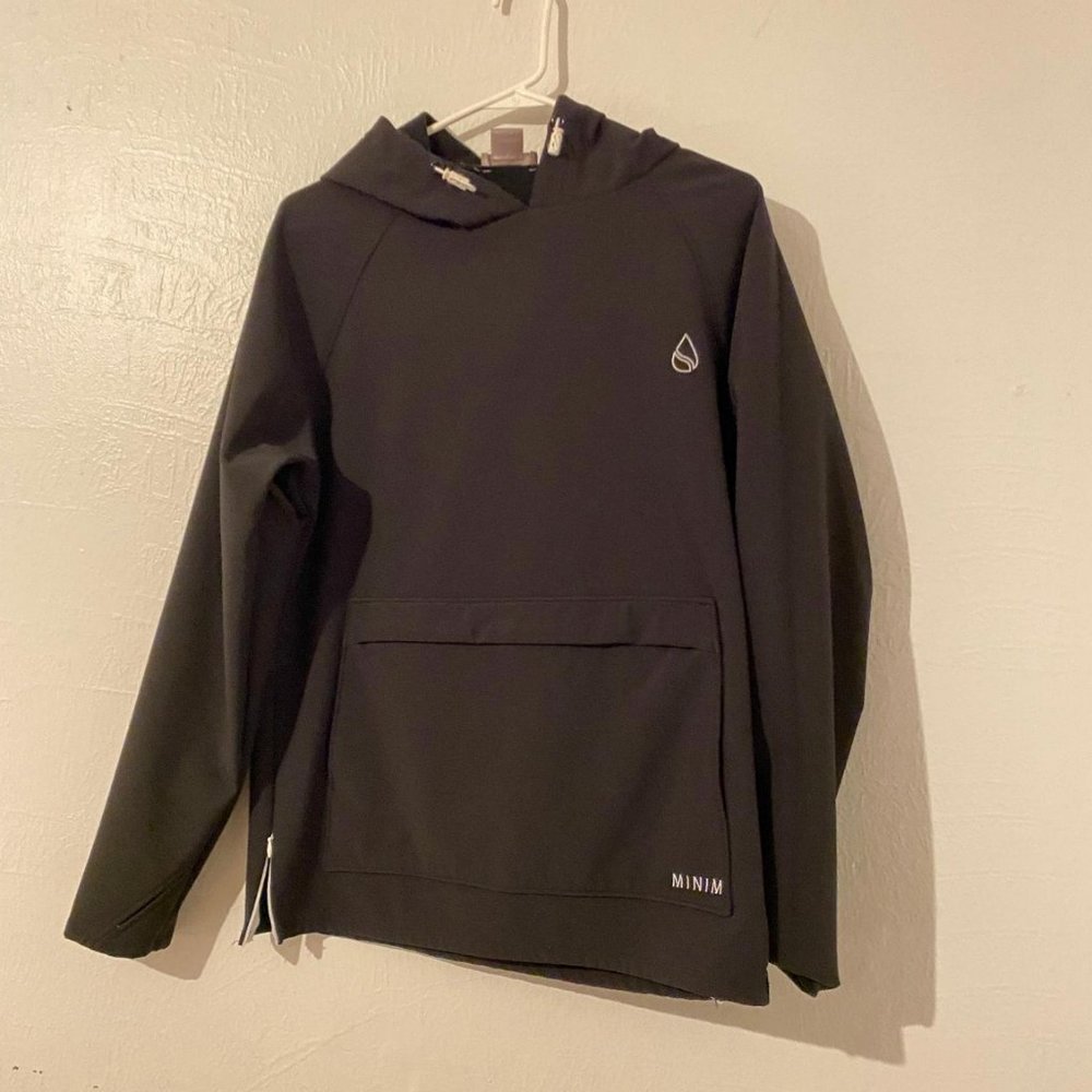 minim weatherproof black hoodie jacket